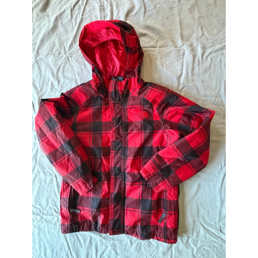 The North Face Boys Red Black HyVent Triclimate 3-in-1 Jacket Shell M 10/12